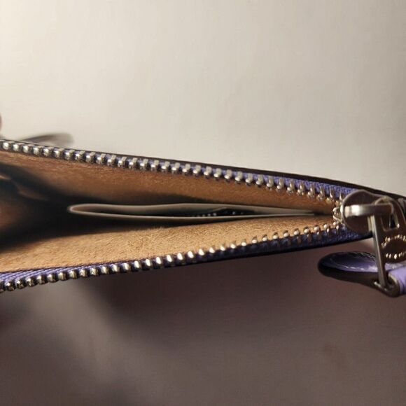 NWT COACH CR825 Mini Skinny Id Case Checkerboard Print Light Violet - Picture 3 of 3